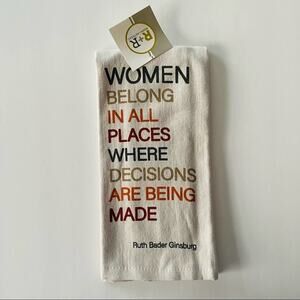 Room & Retreat | Ruth Bader Ginsburg Quote Kitchen Towel 100% Cotton